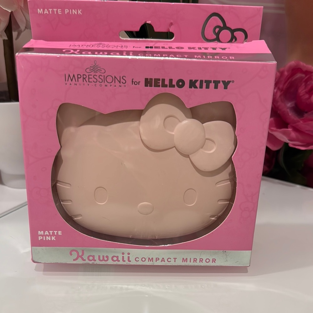 Hello Kitty Matte Pink Compact Mirror